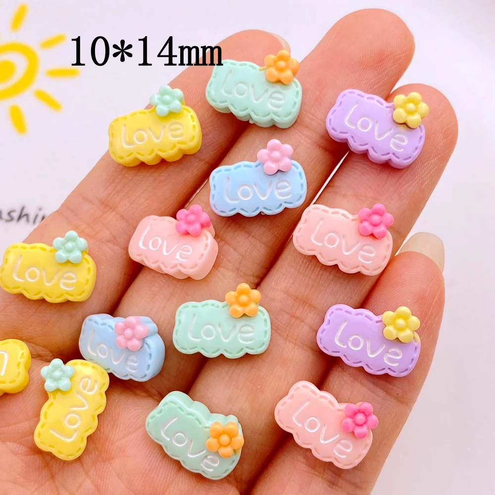 30Pcs New Cute Mini 10*14mm Resin Cloud Flower Series Flatback Ornament Jewelry Making Manicure Hairwear Accessories