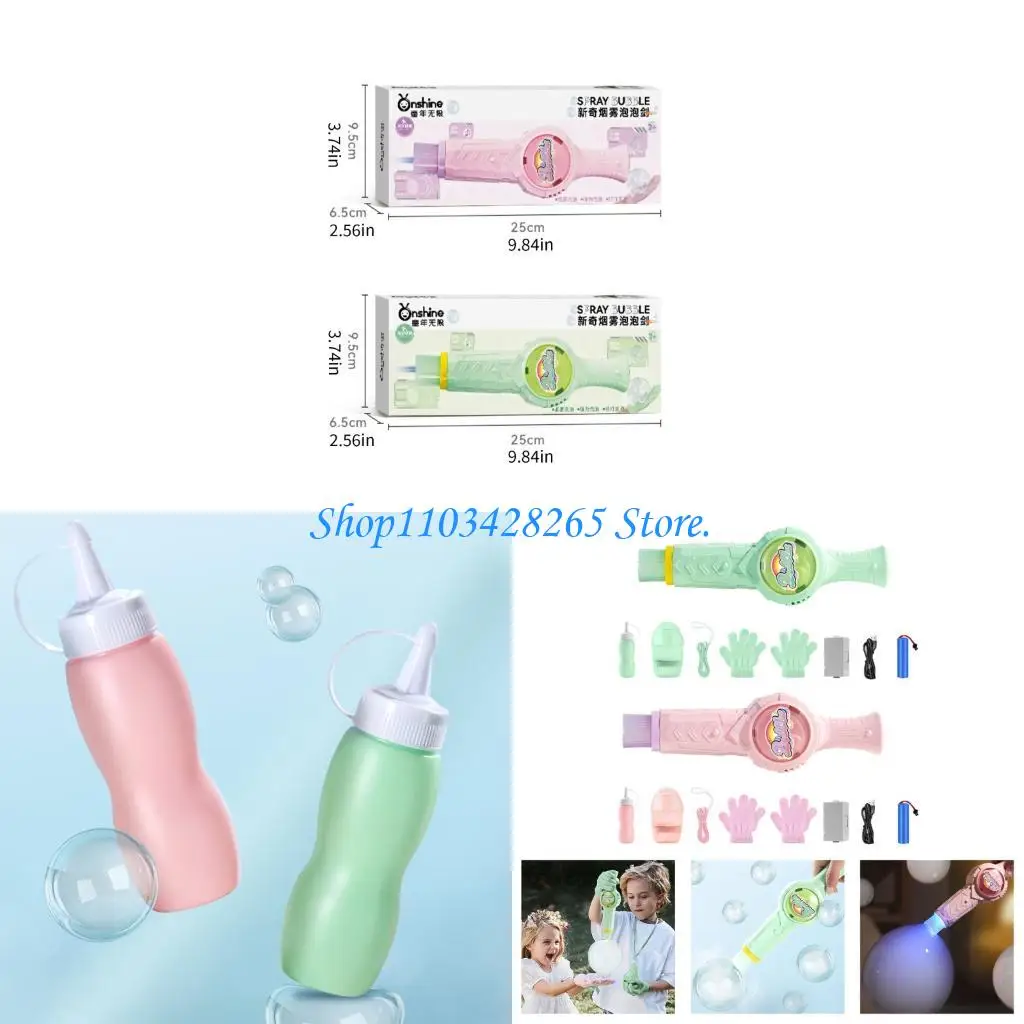 Bubble Machine Nebelwirkung Bubble Blower Outdoor Spielzeug für Kinder Erwachsene Aktivität G2TE