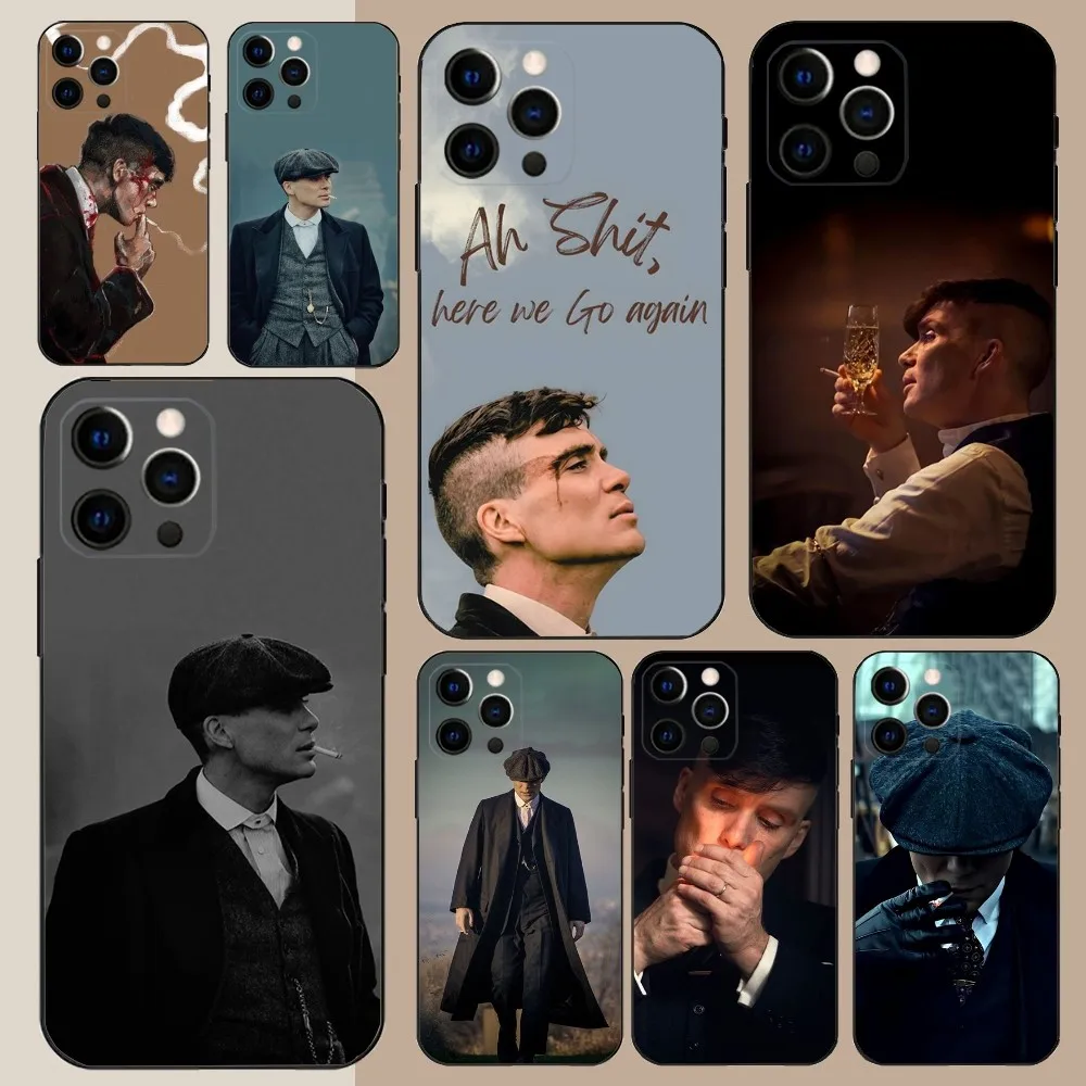 Thomas S-Shelby Peaky B-Blinders  Phone Case For Apple iPhone 15,14,13,12,11,Pro,X,XS,Max,XR,Plus,Mini Soft Black Cover