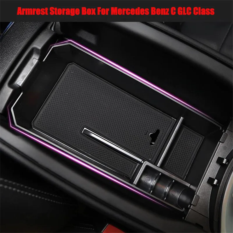 

Ящик для хранения в подлокотнике для Mercedes Benz C GLC Class W205 C180 C200 C260 C300 GLC200 GLC260 GLC300 Поднос для перчаток на центральной консоли автомобиля
