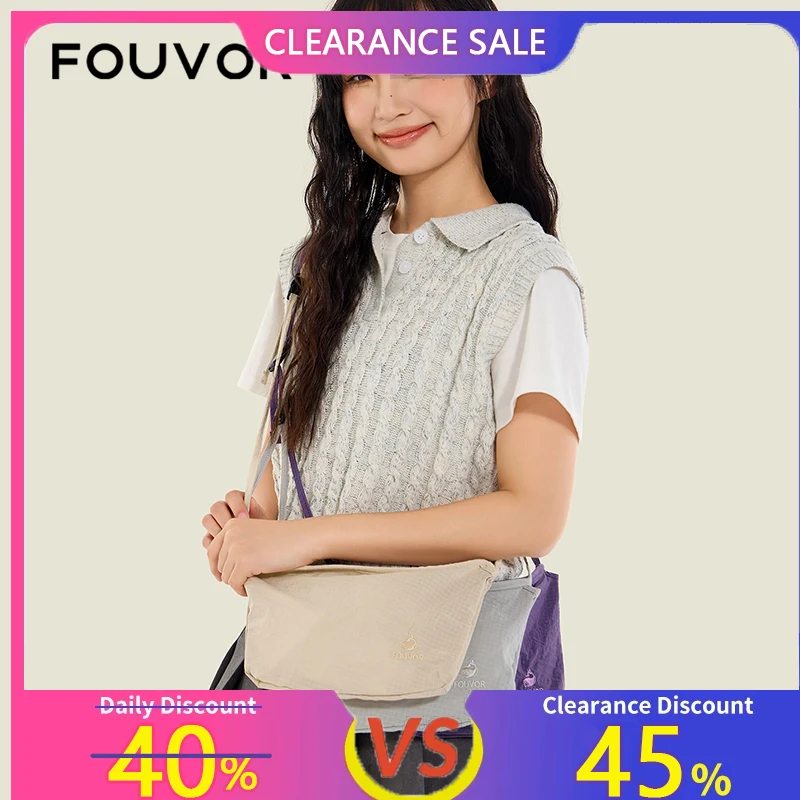 

Fouvor Women's Shoulder Bag Small Nylon Fashion Crossbody Bag High Quality Designer Casual University Beach Bag Female 3059-14