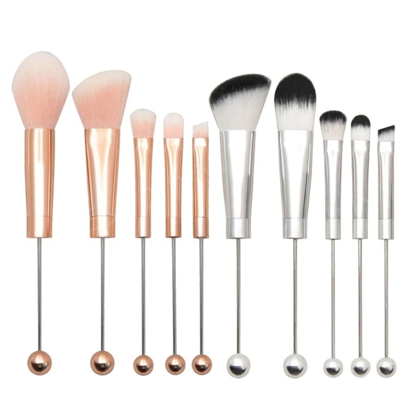 

10 Pcs Eye Powder Brush Girl's DIY Beaded Face Makeup Brushes Beauty Tool A0KD