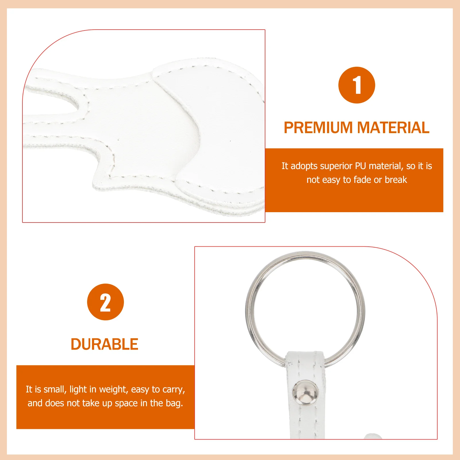 

Pick Storage Bag Mini Guitar Holder Handbag White Accessory Case Travel