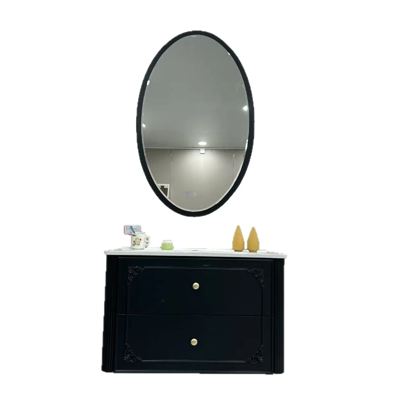 

French bathroom cabinet combination smart mirror washbasin ceramic integrated basin washbasin toilet bathroom bathroom