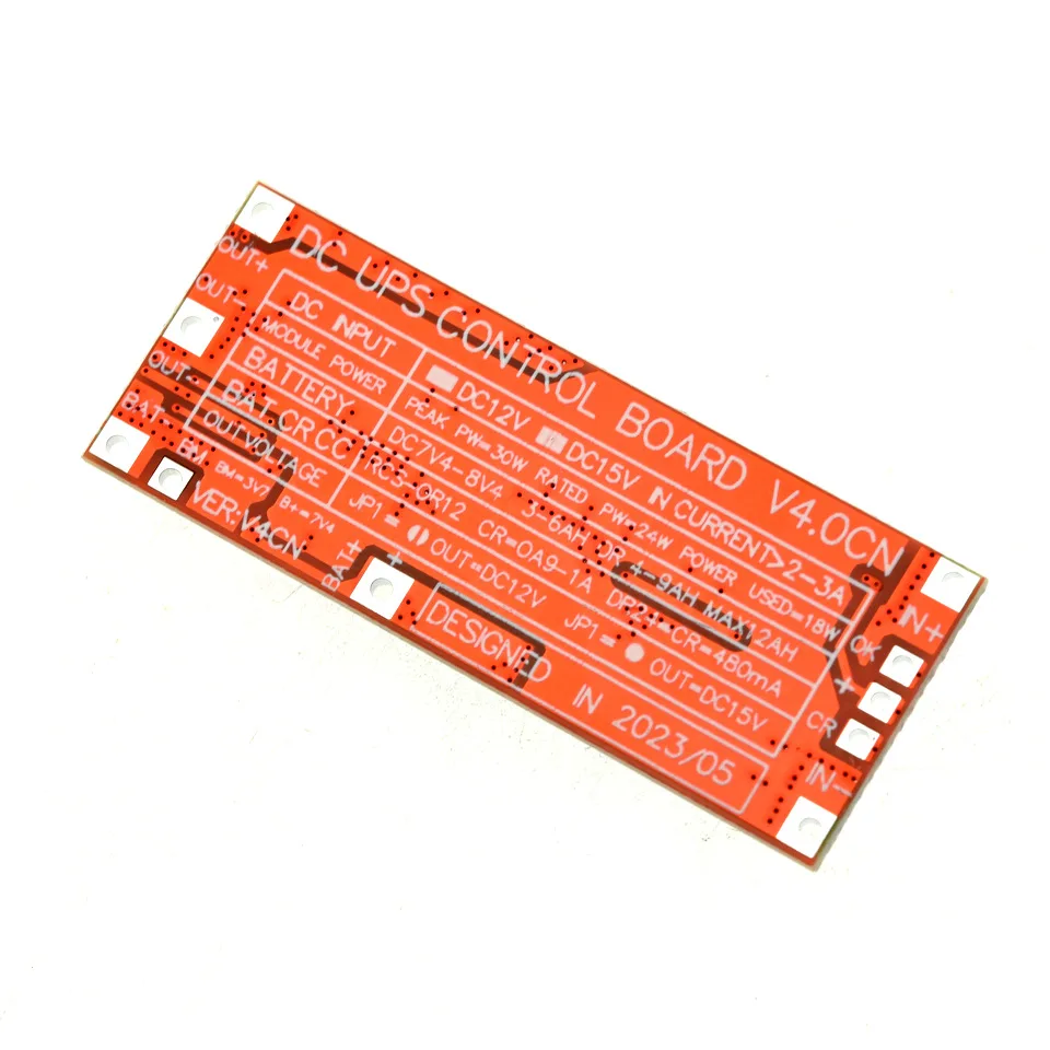 DC 12V/15V 24W 1A UPS Power Supply Module Uninterruptible Power Control Board 2S V4.0CN Charging Step Up Protection Module