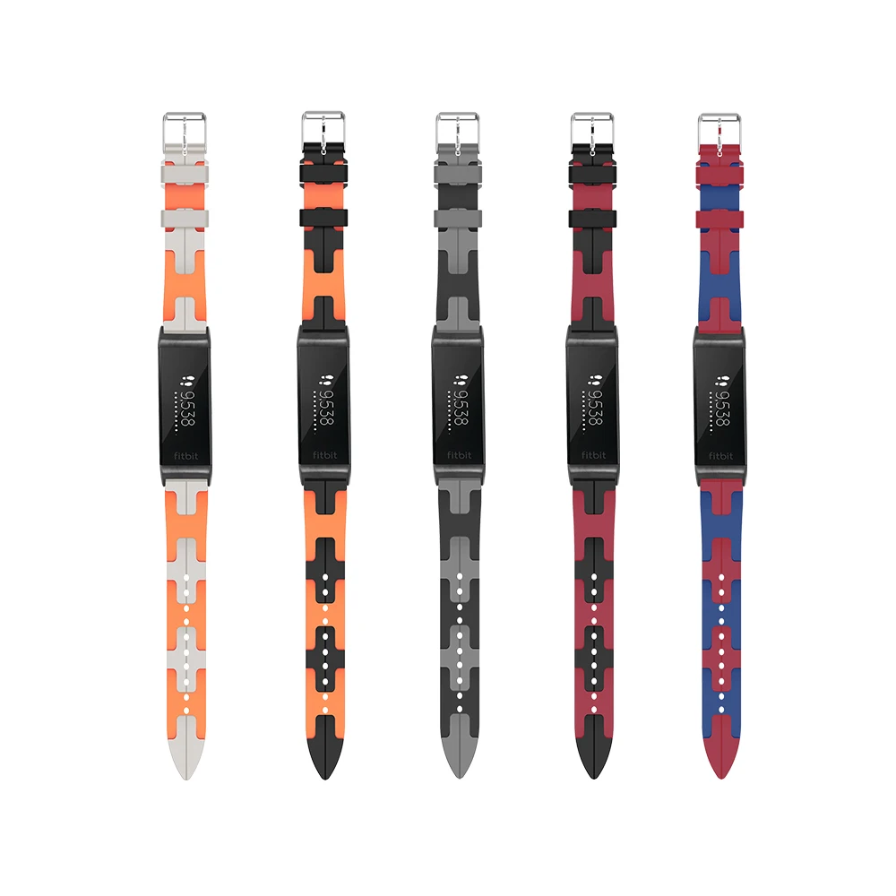 Силиконовый ремешок для часов Fitbit Charge3 Charge4 Charge5, ремешок для умных часов, двухцветный тканый узор, быстросъемный мягкий мужской и женский