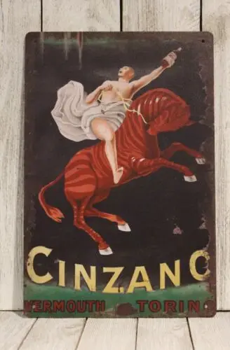 Cinzano metal sign Metal Poster Bar Pub Alcohol Cocktail Liquor Store Rustic Look XZ