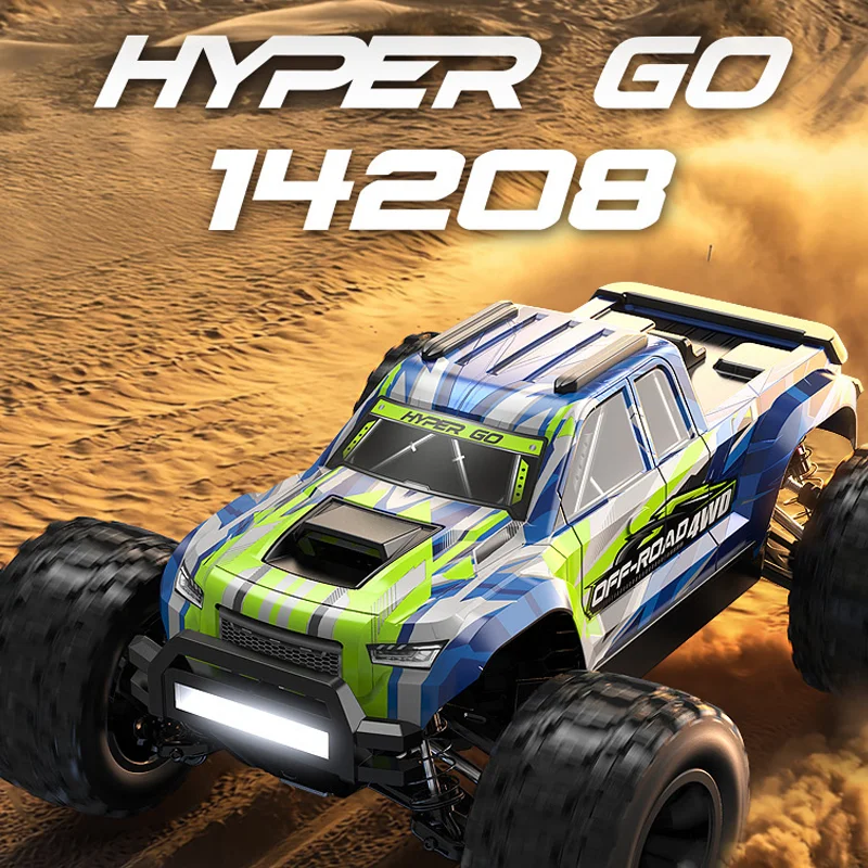 MJX 1:14 Brushless RC Car 14208 4WD Drift Off-Road Racing Truck, 2.4G High Speed Remote Control Car Model Toy