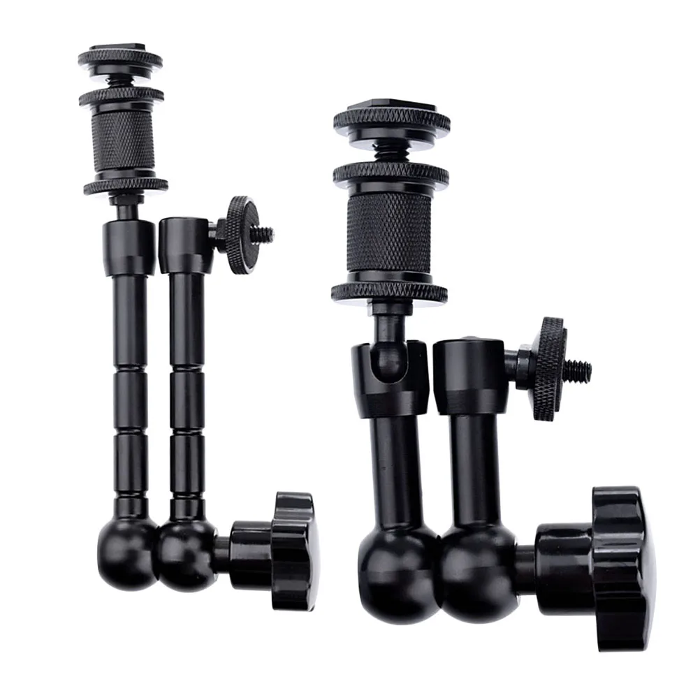 2PCS Articulating Arm 11Inch Adjustable Friction Power Aluminum Alloy for Camera LCD Monitor Crab Claws Durable Rustproof