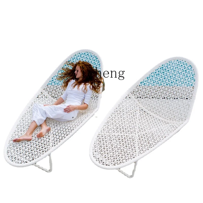 ZC Outdoor Lounge Recliner Outdoor Leisure Courtyard Beach Chair Outdoor Courtyard Hotel Sofa Bed