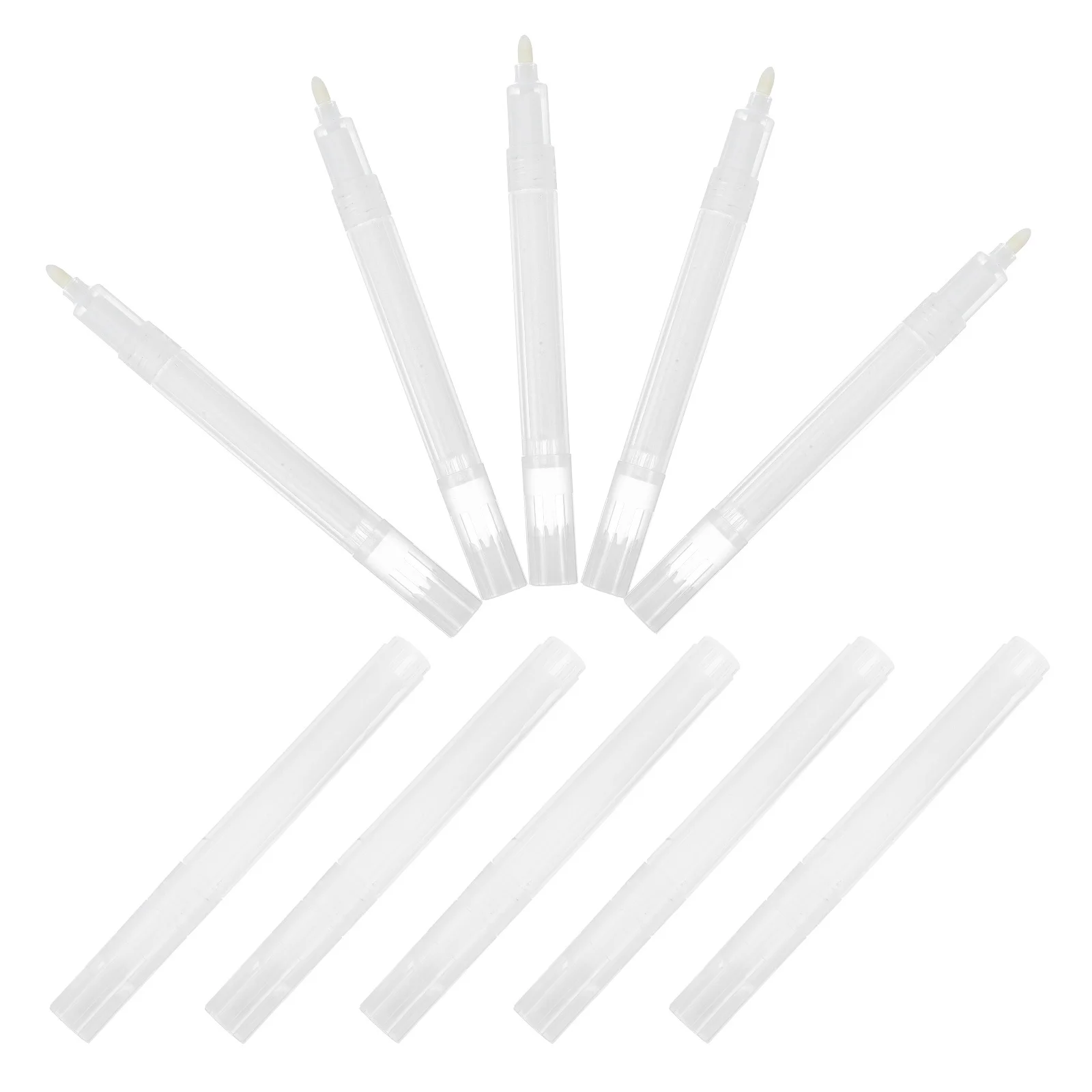 10 قطعة علامات إعادة الملء أقلام طلاء فارغة الأبيض الاكريليك برميل سميك دائم لفن الكتابة على الجدران Crafts بها بنفسك الحرف الزجاجية الحجر #4