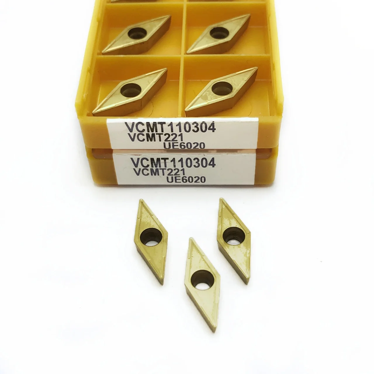 VCMT110304 UE6020 VP15TF karbida kualitas tinggi alat pembalik Internal VCMT 110304 alat bubut logam sisipan putar CNC