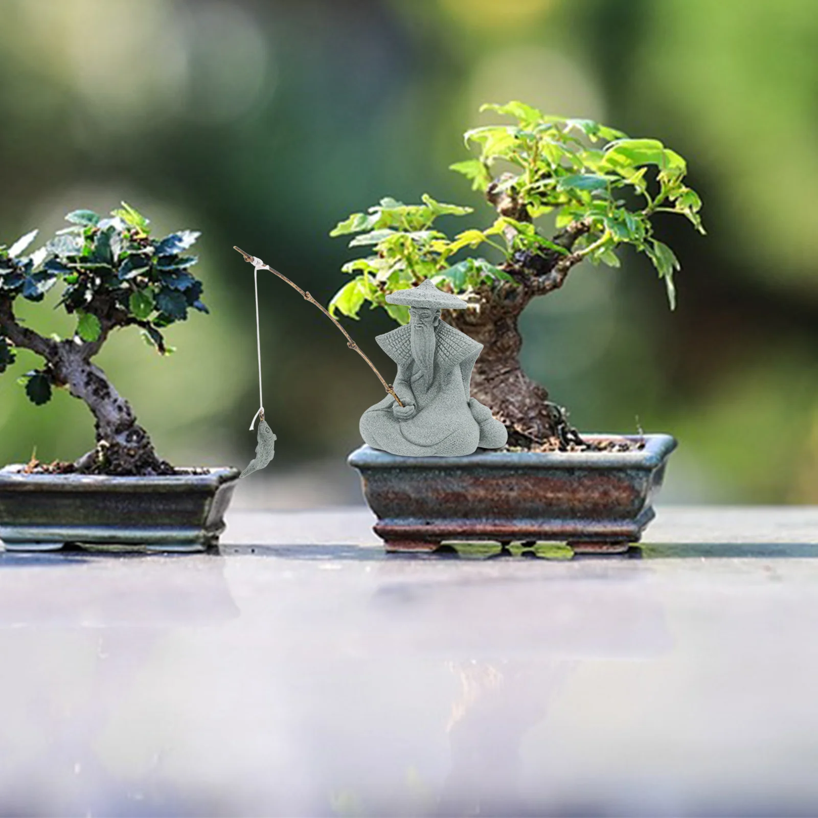

Mini Resin Fisherman Statue Chinese Decor Fish Tank Garden Aquarium Bonsai Outdoor Sculpture Fishing Statue Chinese Decor