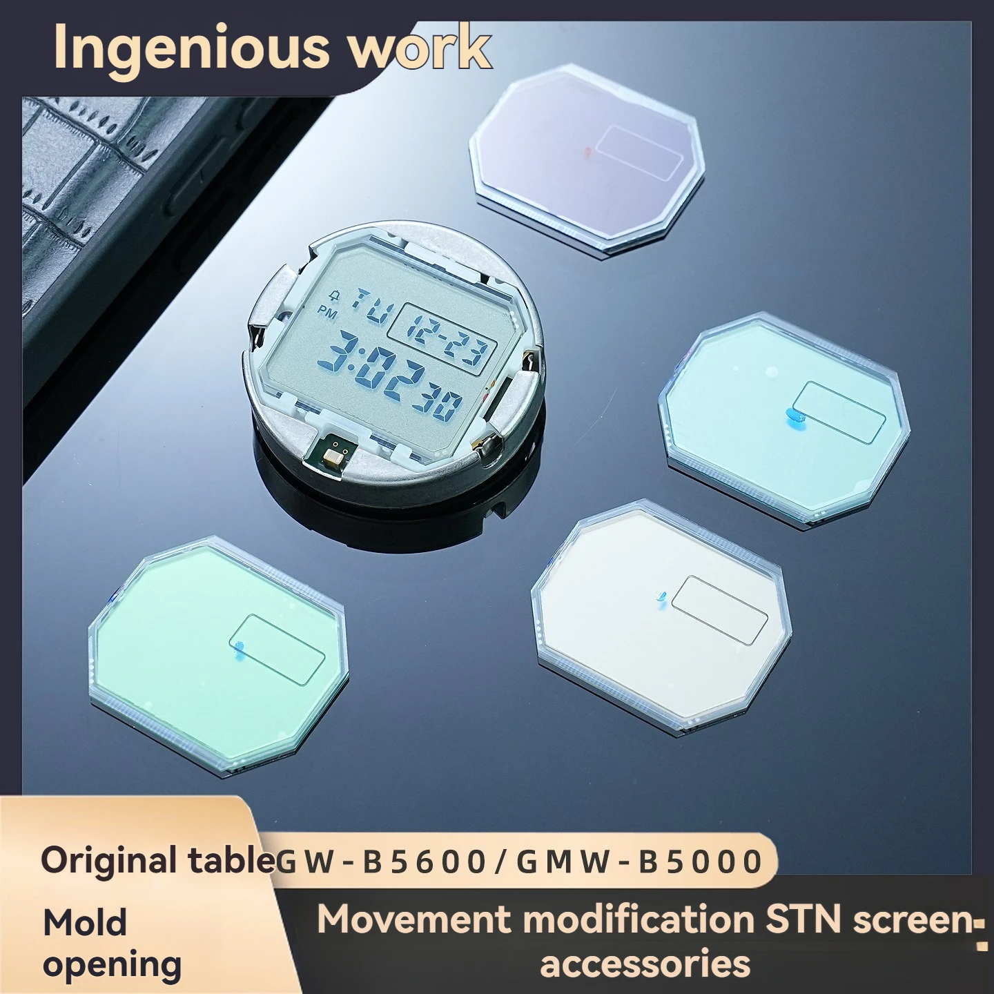 

GW-B5600 Movement Modified with STN Screen for Casio Square Series GMW-B5000 Movement Screen Replacement Parts