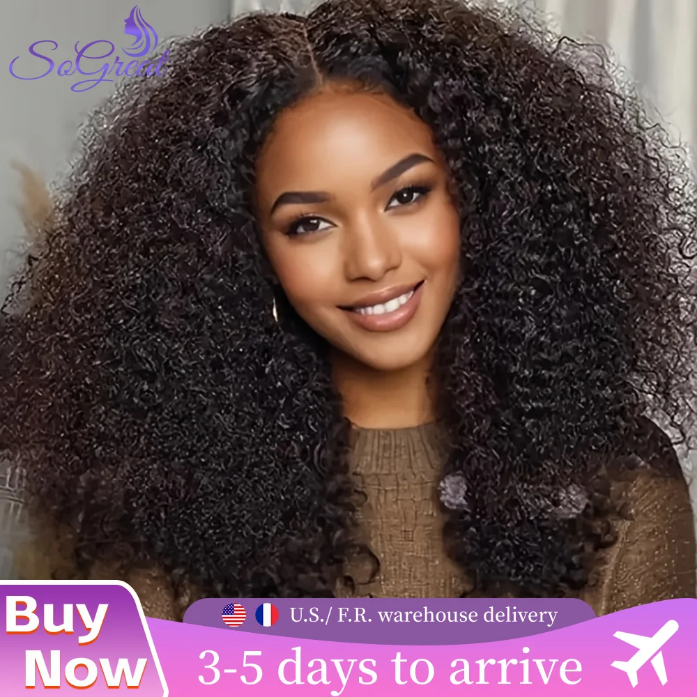 

Sogreat Curly Hd Lace Wig 13x6 Human Hair Natural Black Wig 13x4 Lace Front Wigs Pre-Plucked Water Wave Human Hair Wig For Women