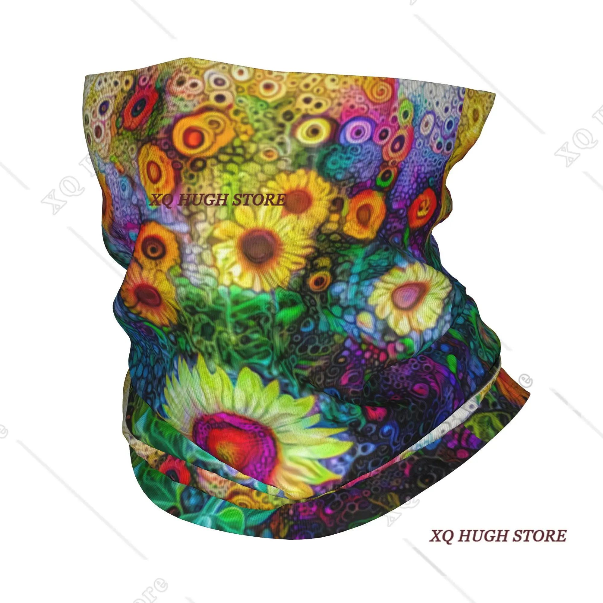 

Пользовательские красочные подсолнухи, гетры для мужчин и женщин, УФ-защита для лица, зимняя бандана с цветочным принтом, шарф для лыж