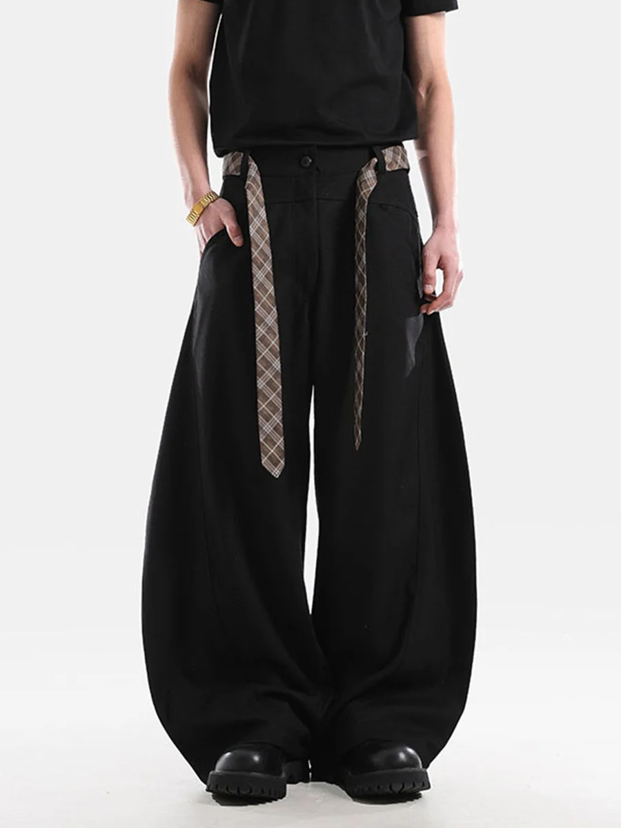 

Cleanfit American Streetwear Wide Leg Knife West Pants Men High Street Haome Loose Casual Straight Leg Pants