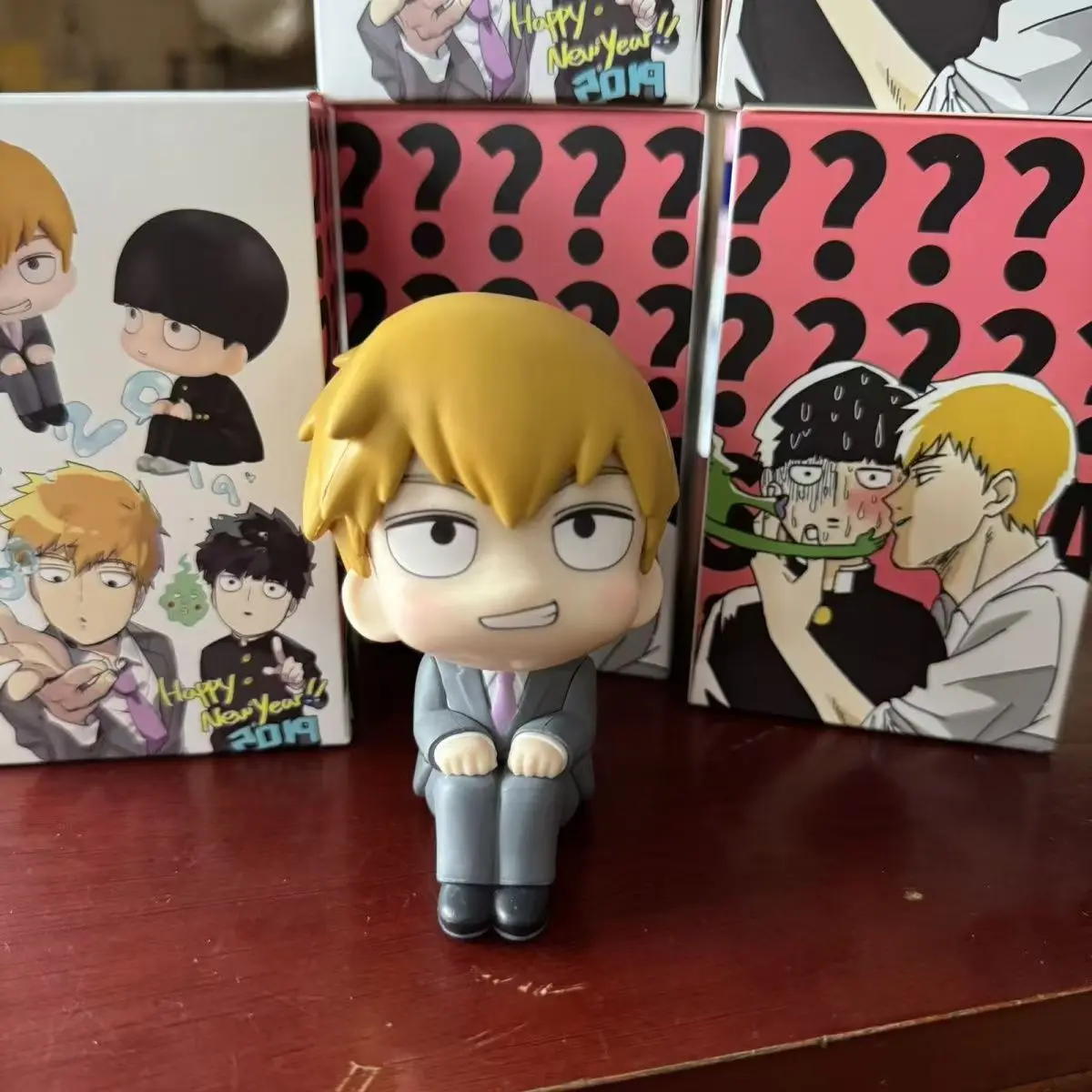 الغوغاء النفسي 100 تمثال LK Reigen Arataka Nendoroid عمل أرقام Q نسخة Lookup أنيمي 10 سنتيمتر بولي كلوريد الفينيل نموذج اللعب هدية