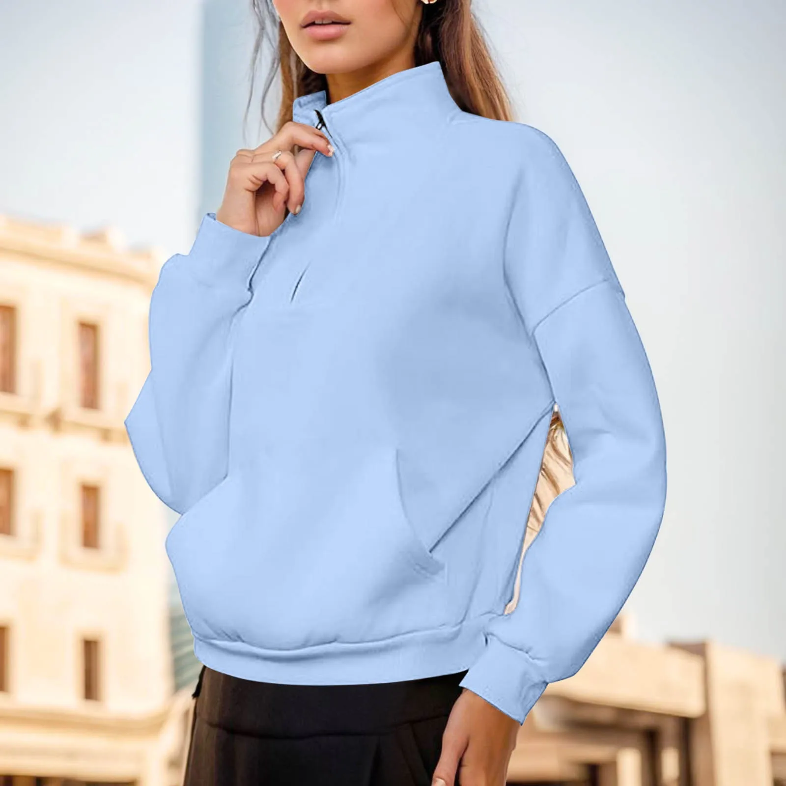 Felpa da donna Pullover tinta unita grafica stampa natalizia inverno Casual sport stampa 3D felpe Streetwear attive