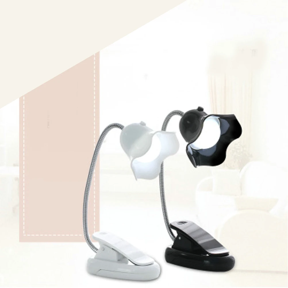 

Bedside Table Lamp Eye Protection Reading Light Flexible USB Clip Booklight Nightstand Lamp Soft Glare Free Student Lights