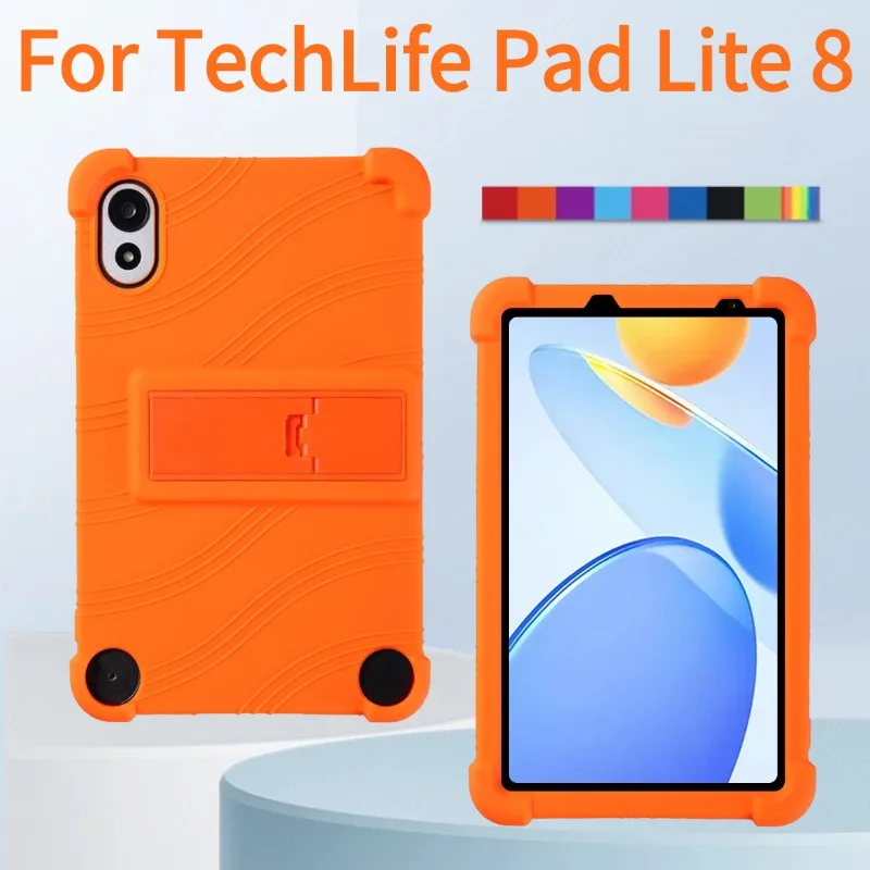 

For TechLife Pad Lite 8 Kids Case 8" Tablet PC Kickstand Protector Shockproof Airbags Soft Silicone Cover
