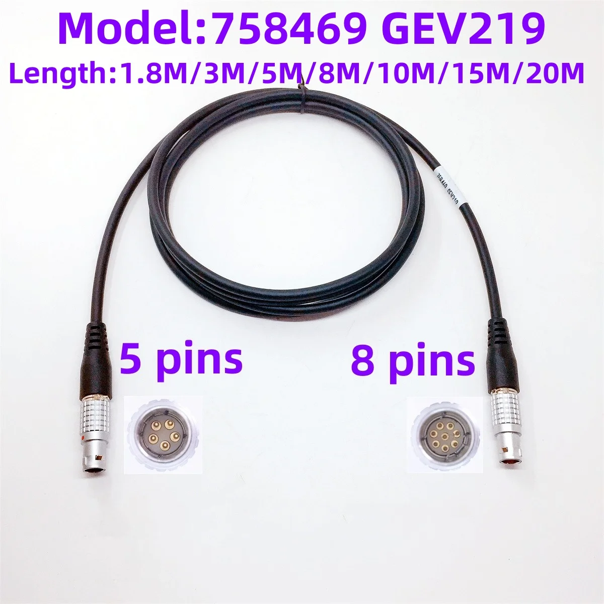 GEV219 758469 power Cable 1.8m Applicable to Leica Connects GEB70/71 /171/GEB371 To TM30 TS30 TS50 TM50 TS60 or GS15 GS16 GS18