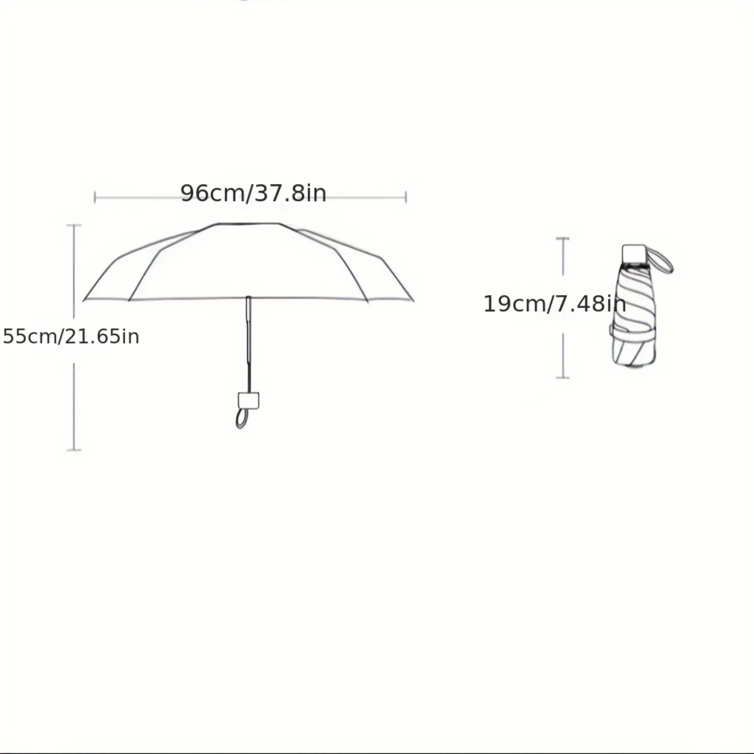 6-bone  style manual anti-ultraviolet umbrella, a must-have for  travel, small and easy to store, easy to carry