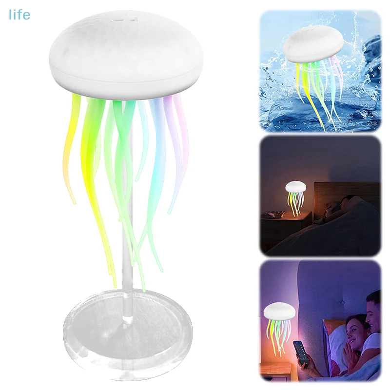 Jellyfish Lamp With Dancing Legs Decorative Pendant Ceiling Hanging Lamp Bedroom Home Room Decor Gift Night Light Floating RGB