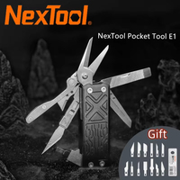 NexTool Pocket Multitool E1 10 In 1 Folding Multi Functional Tools Replaceable Carving Knife with Blade Bits Kit EDC Tools