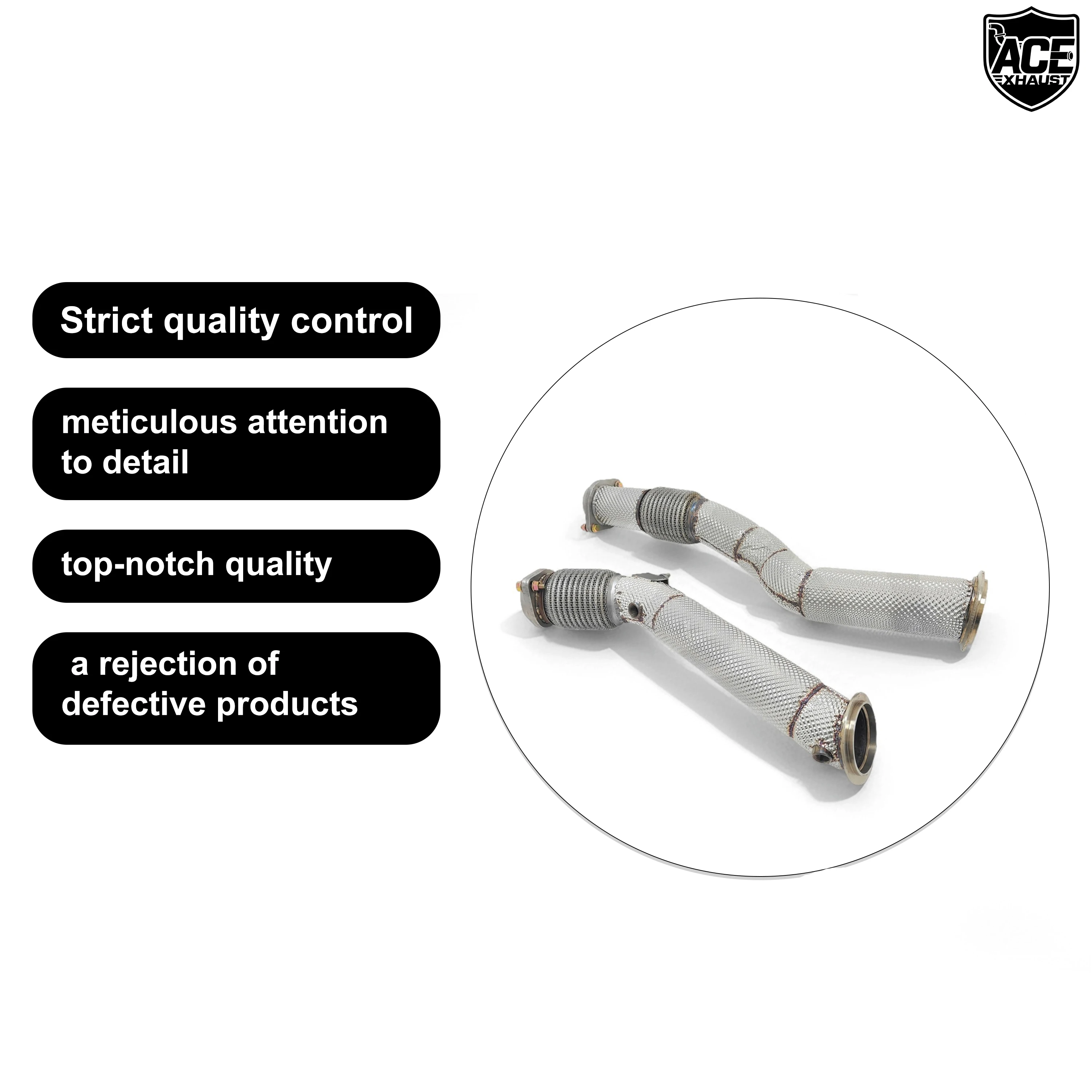 ACE Performance Auspuff-Rennsport-Downpipe für BMW X3M F97 X4M F98 S58 3.0T Sport-Krümmer mit Hitzeschutz SUS304 Auspuffanlagen – Detail 8