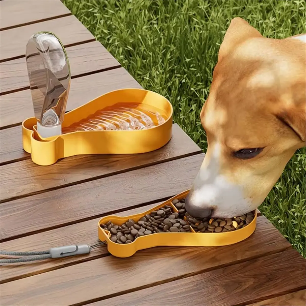 Big Discount Portable Dual Layer Pet Drinking Cup for Outdoor Activities, Ideal for Hiking and Camping Orange