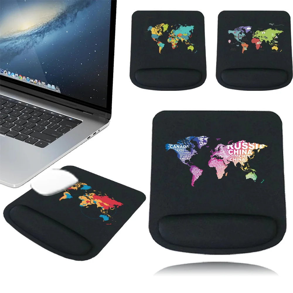 Mice Mat Soft Mousepad Square Mouse Mat Anti-Slip for Gel Wrist Support Wristband Mouse Mat Pad for Travel Pattern Series