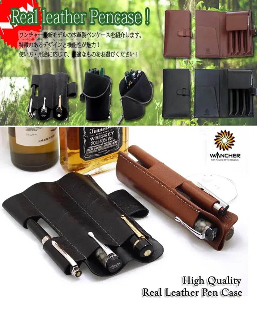 For Pen Collectors 3pcs Flat Comfortable Grip Pen Cases - Stylish Durable, Ideal for Gifts & Business Use