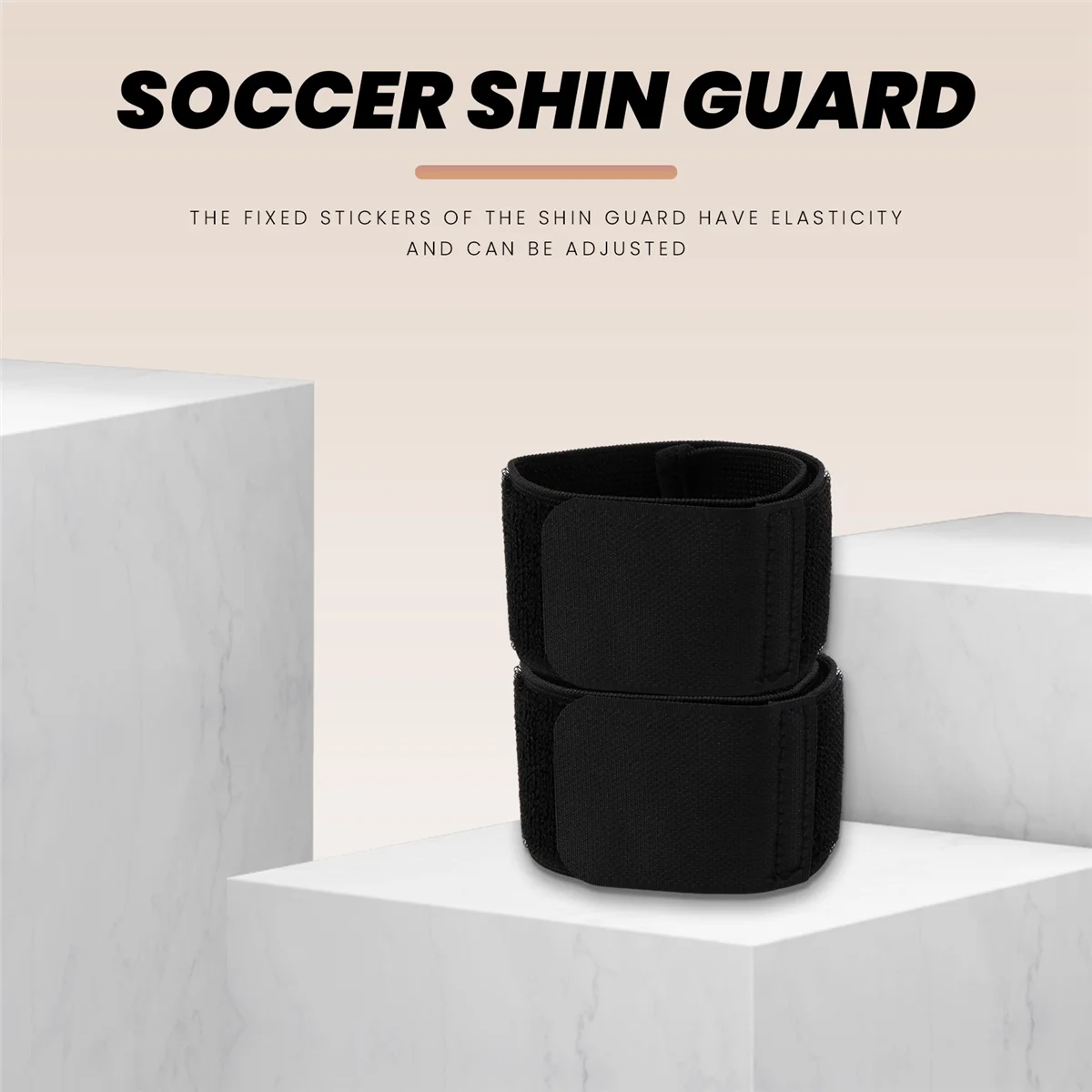 

1 пара футбольных щитков для голени с фиксированной лентой, подушечки для голени, предотвращающие отпадение, регулируемый эластичный спортивный бинт, черный, хит продаж