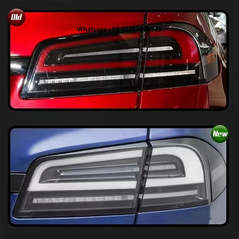 Full LED Tail Light Assembly  New Style Red Lens Plug and Play with Turn Signal