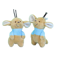 20pcs/lot 12cm famous kangaroo plush toys keychain mouse dolls gifts