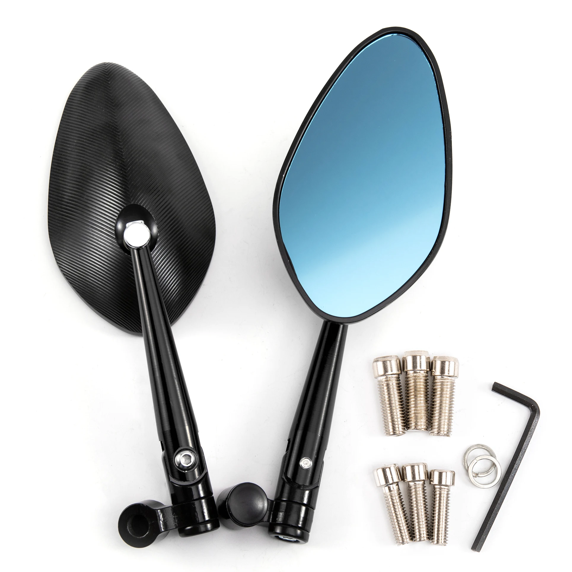 Motorcycle Handlebar Mirror Rearview Motorcycle Bar End Mirror For Cafe Racer Scooter Motocross CNC Aluminum Mirror 8mm 10mm