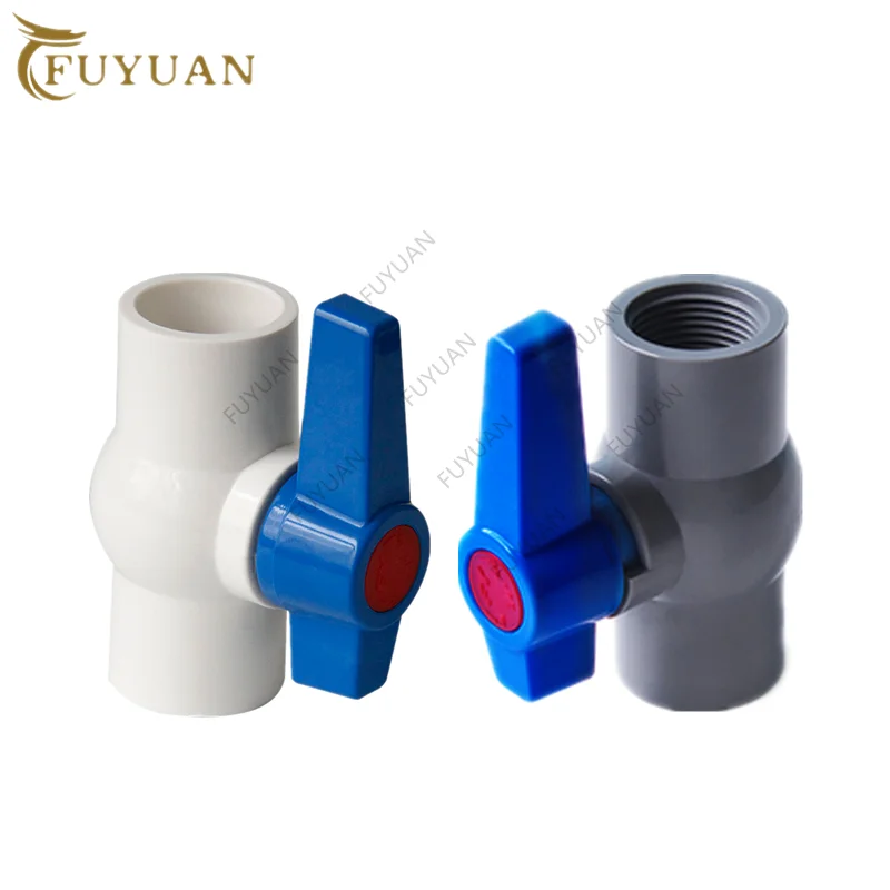 

1Pcs 20mm-63mm PVC Side Handle Ball Valve Water Valve Aquarium Fish Tank Pipe Connector Garden Irrigation Water Tube Adapter