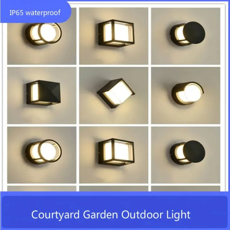 

Modern Outdoor Lighting Waterproof LED industrial wall lamps Aluminum garden Wall lights white porch lights Balcony Corridor