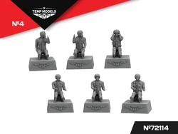 1/72 Scale Die-cast Resin Model Russian Pilot 6-person Resin Figure Model Assembly Kit Unpainted1639