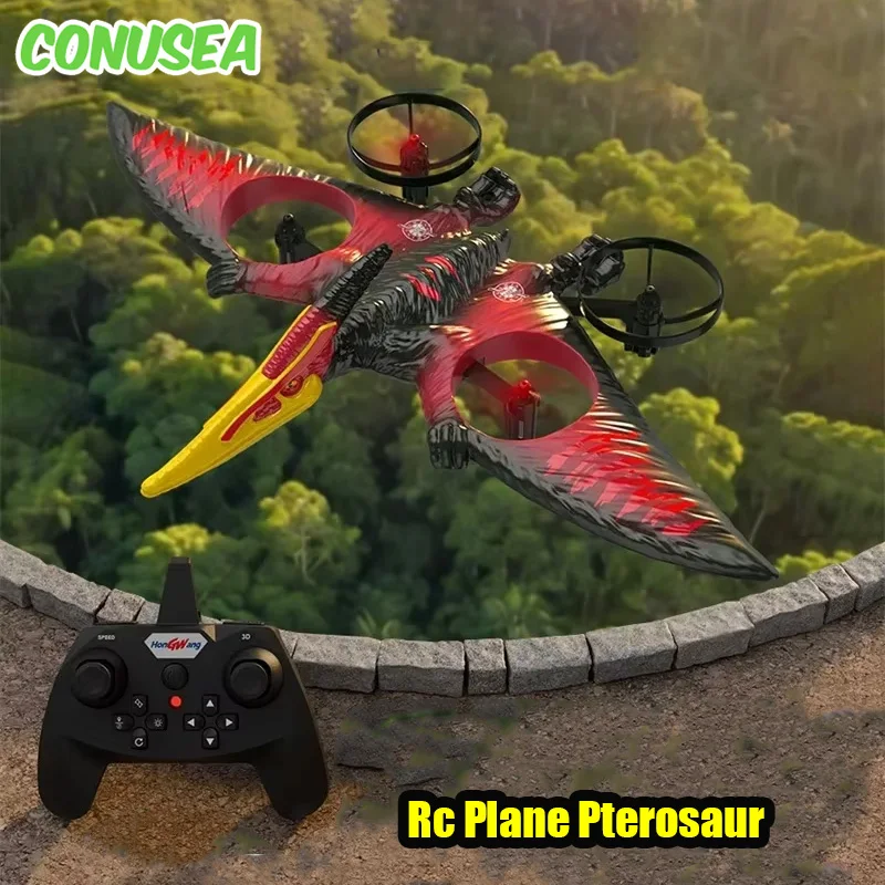 

Rc Plane Pterosaur Remote Control Aircraft Glider 2.4G Foam Airplanes with Led Light Gravity Sensing Aircraft Glider Toys Boys