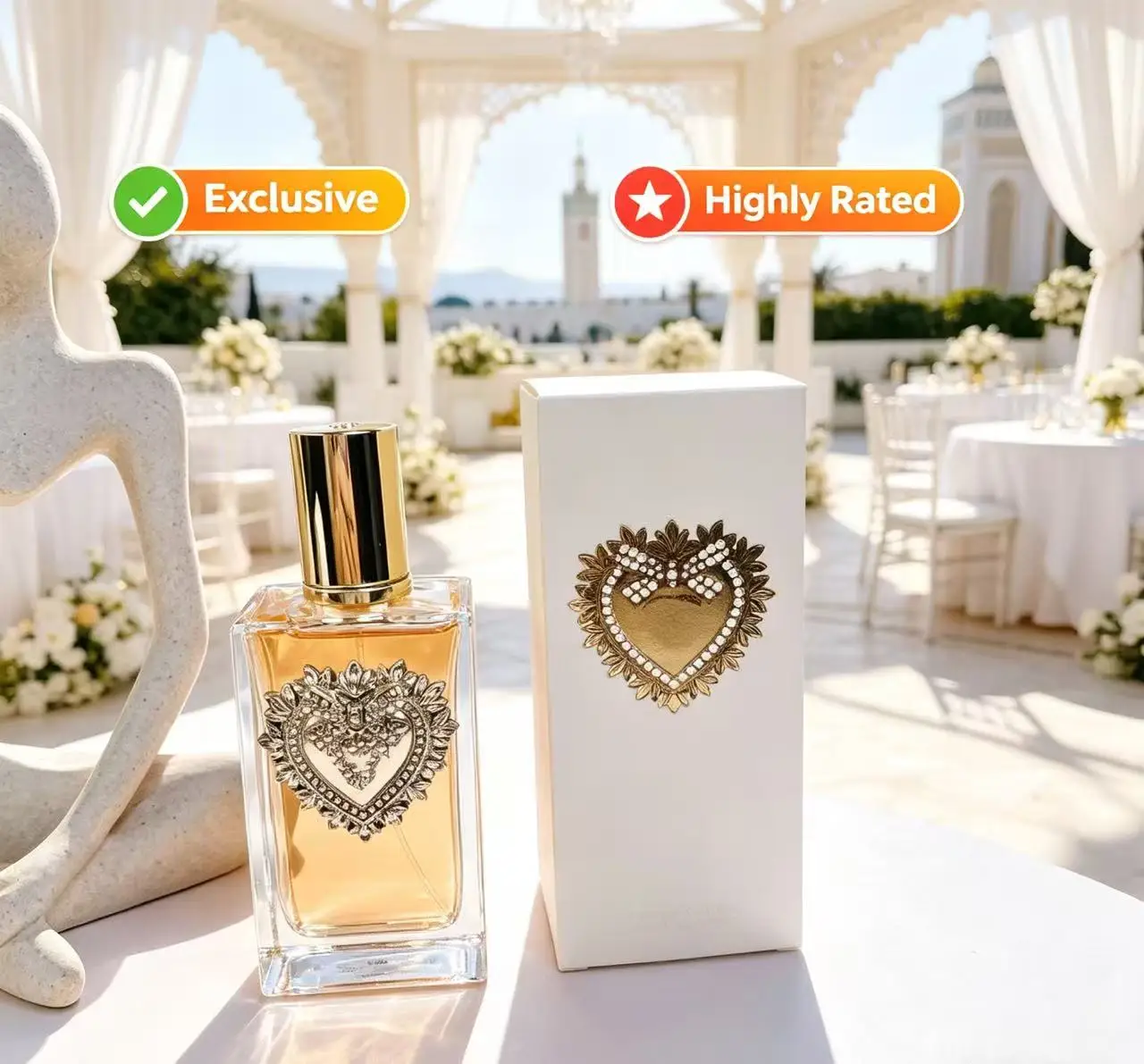 Perfume Hor Brand 100ml Trendy Love Neutral en Spray, Aroma Elegante de Alta Gama Yilan en Envase de Porcelana Azul y Blanca, Perfume Corporal para Uso Diario