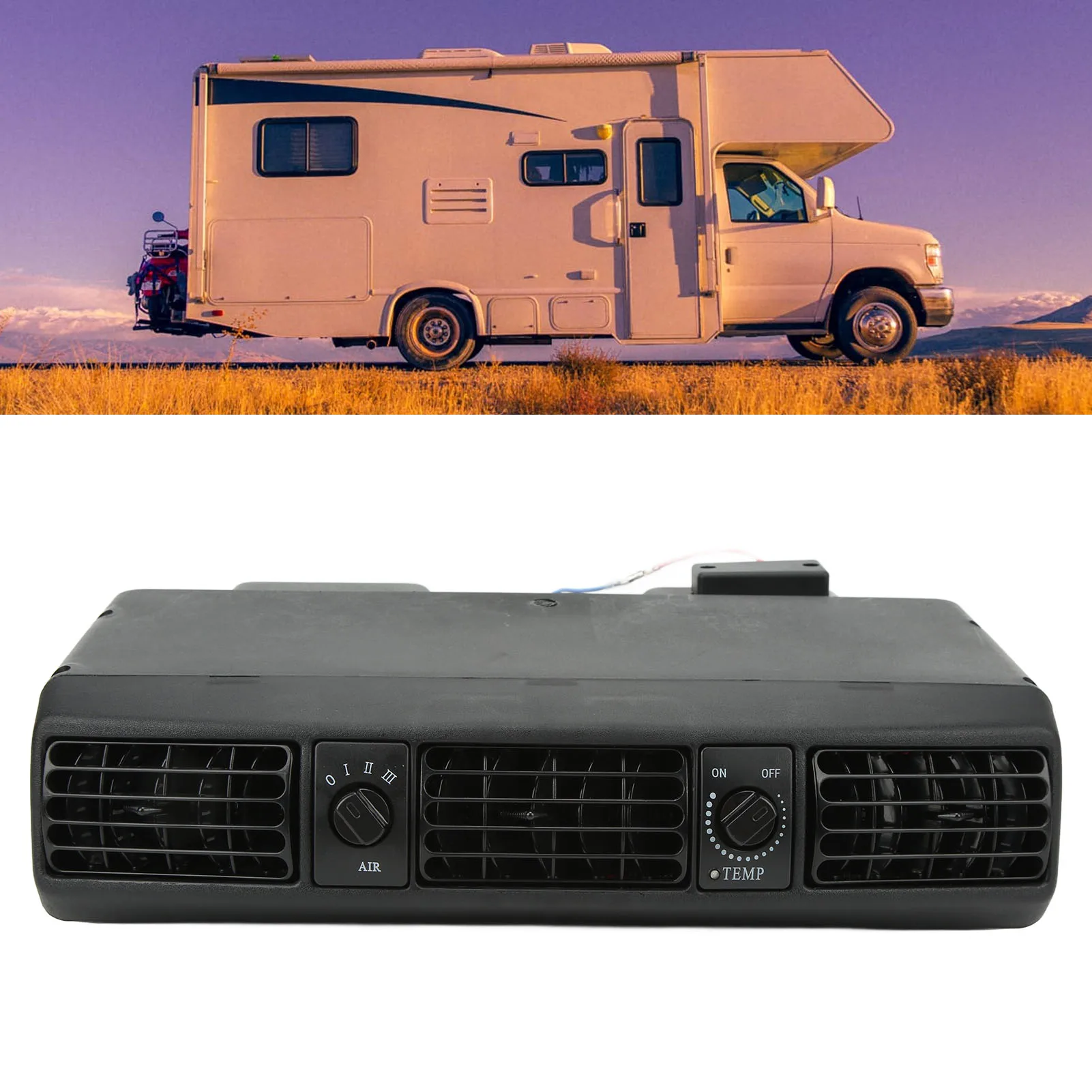

Dashboard Center Air Vent Air Conditioner Underdash 360CFM Air Conditioning Evaporator Replacement for RV Van
