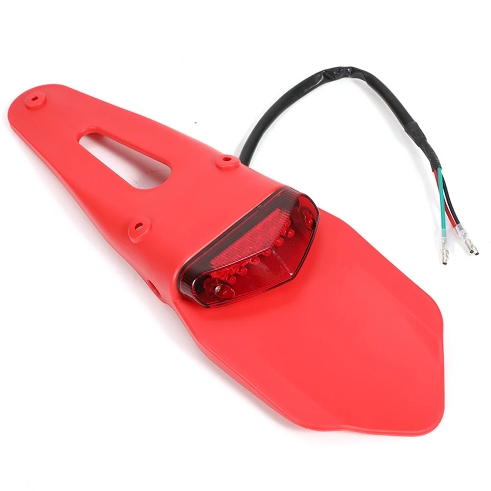 Motorcycle Rear Fender With 12V LED Taillight Brake Lamp Universal Fit For SUZUKI HUSQVARNA DRZ40 TE250 RMZ250 TE300 RMZ450
