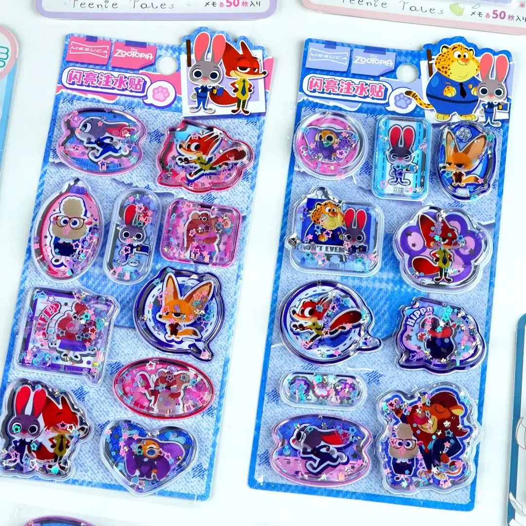 NEW Zootopia 3D Shake Stickers DIY Nick Notebook Album Diary Handbook Decorations Cute Judy Anime Stationery for School Students