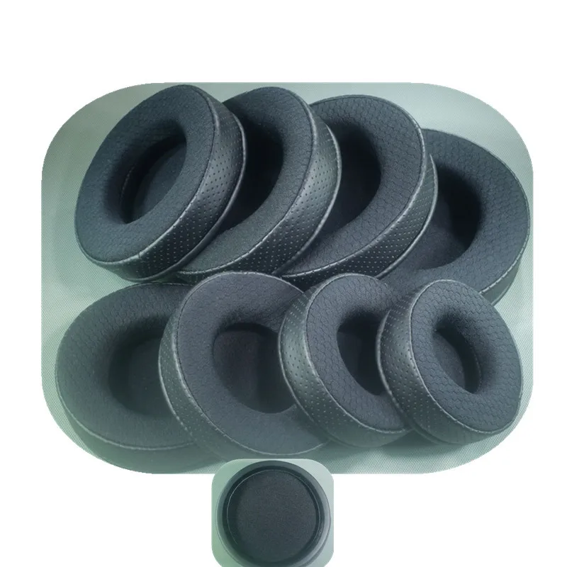 2Pcs Mesh Stof Earpad 70 75 80 85 90 95 100 105 110Mm Hoofdtelefoon Ear Pads Headset Foam kussen Oorkussens Cover Oorbeschermers Zwart