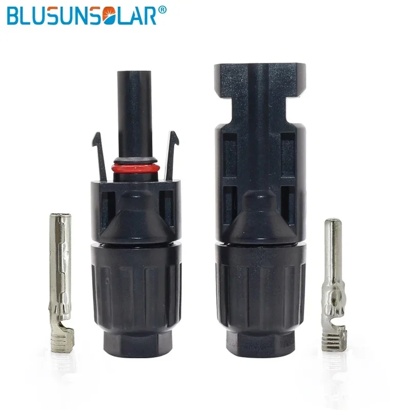 Pair of Solar Connector Plug Cable Connectors (male and female) for Solar Panels and Photovoltaic Systems