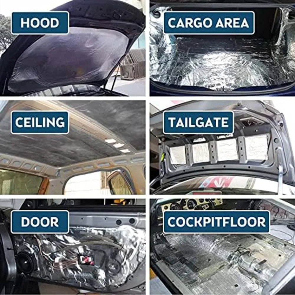 

Автомобильный звуковой коврик, автомобильный звукоизолирующий коврик для комфортной температуры, высококачественный алюминиевый влагостойкий пеноматериал