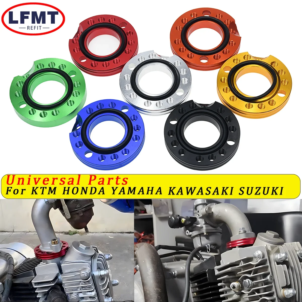 

Motorcycle ATV CNC 28mm Carb Carburetor Flange Spinner Plate Adaptor Inlet Manifold Adjuster For Honda Kawasaki Yamaha Universal