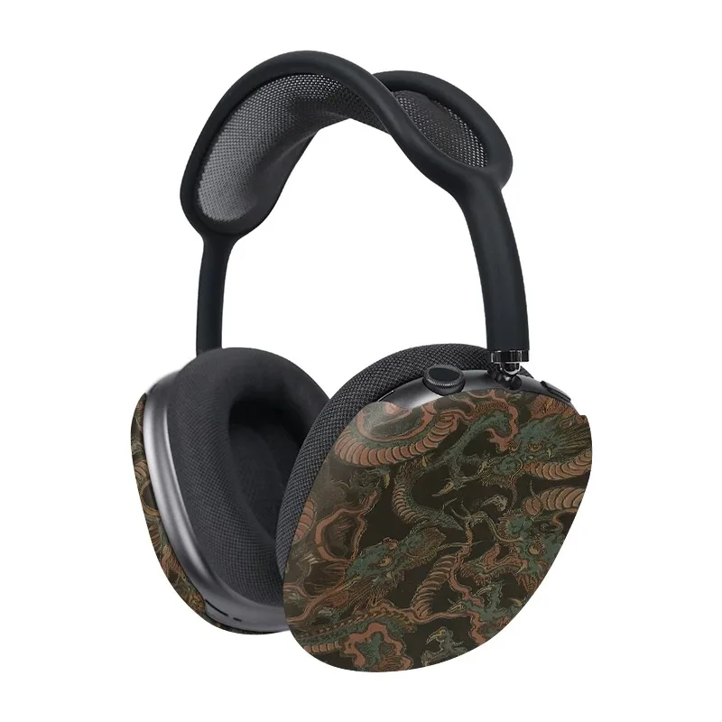 Suitable for the Airpods Max earphone case, with the blue dragon pattern elements